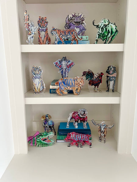 "Tiger Blues" acrylic shelfie: Small