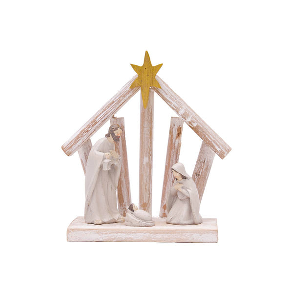 Christmas Holy Family & Star Decorative Figurine
