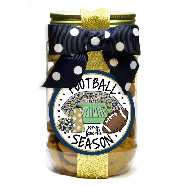Cookie - Football - Pint Jars  : Chocolate Chip / Red & Black
