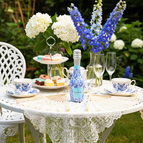 Beau Bottles Blue Floral - MINI Prosecco Collection - Set of 6 (Wraps Only)