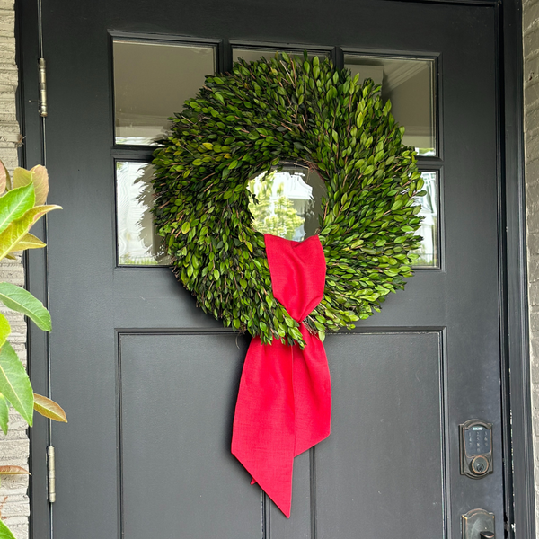 Merry Christmas Velvet Sash - Holiday/Christmas: Red (White)