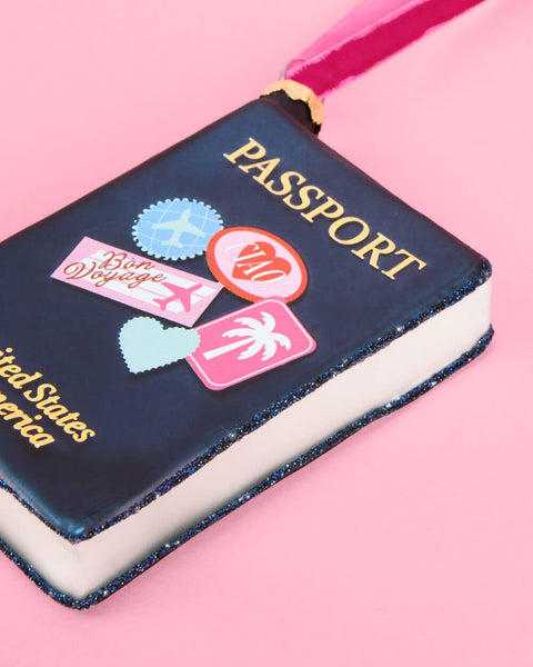Passport Christmas Ornament | Girly Holiday Travel Gift