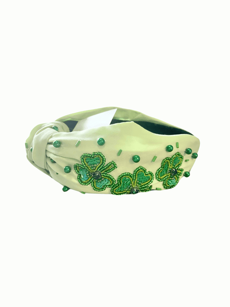 Beaded Shamrock Headband - St. Patrick’s Day