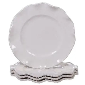 White Melamine Dinner Plate