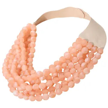 Agate Ball Bead Magnetic Clasp Necklace