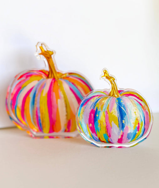 The Bright Painted Pumpkin Acrylic Shelfie
