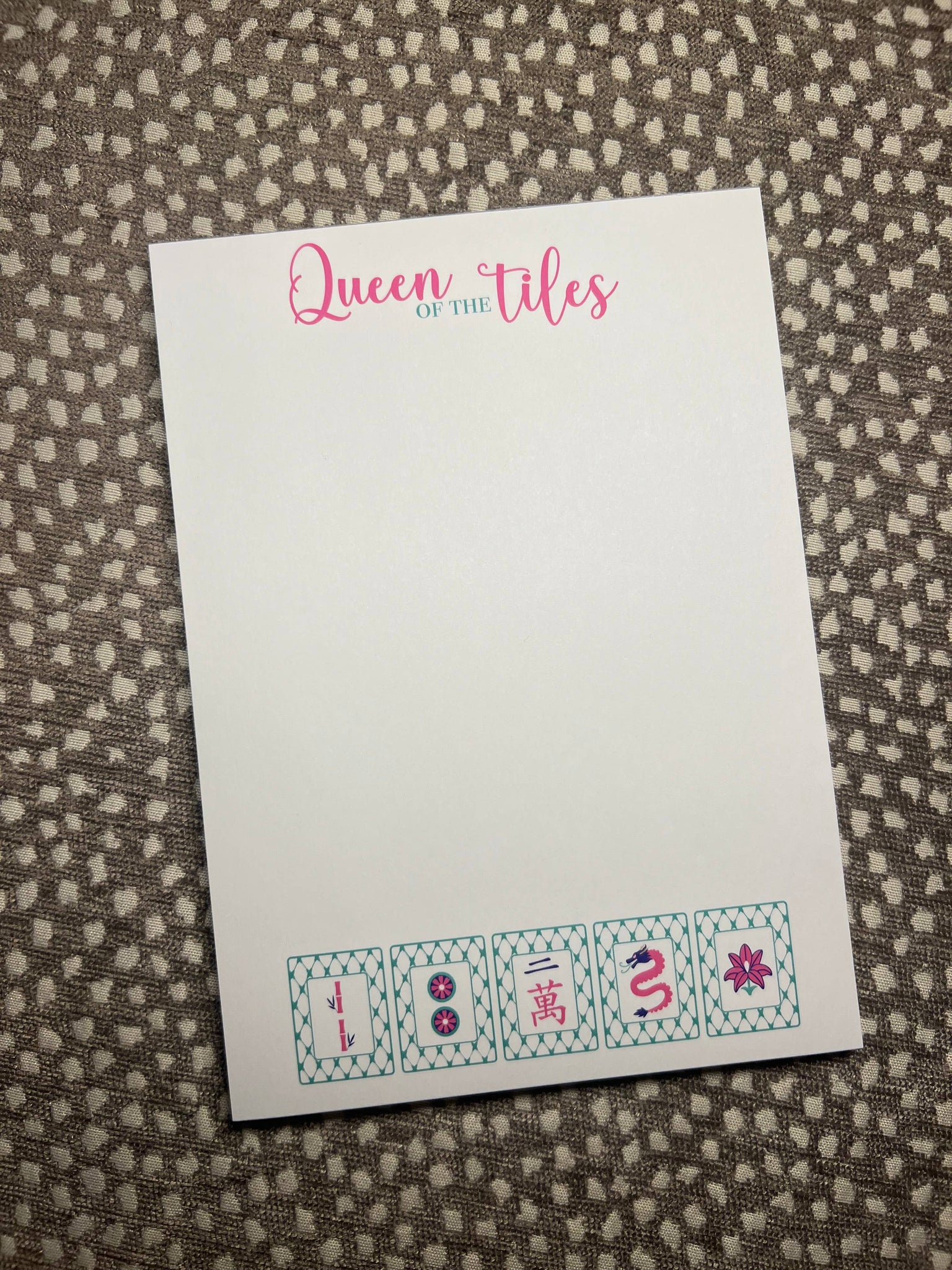 Queen of the Tiles Notepad 