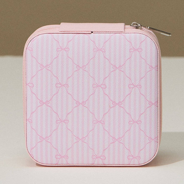 Bow Monogram Print Jewelry Box