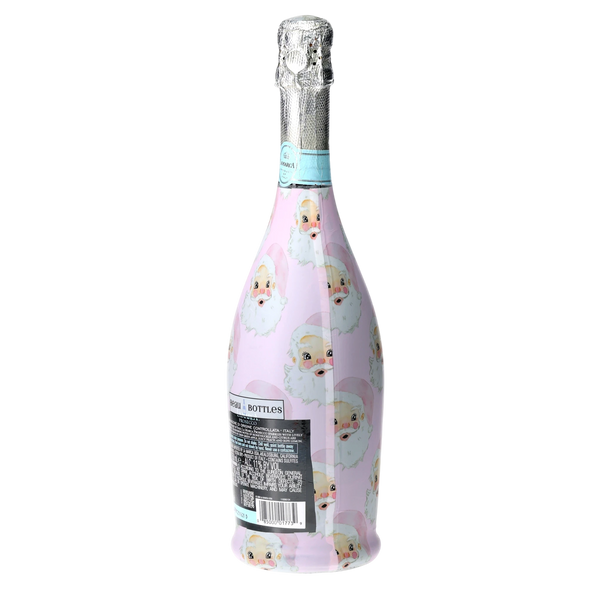 Limited Edition Watercolor Pink Santa Prosecco Bottle Wrap