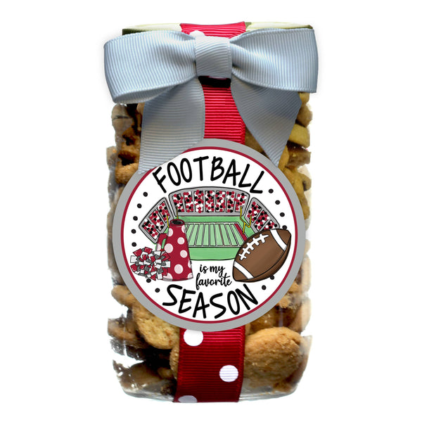 Cookie - Football - Pint Jars  : Chocolate Chip / Red & Black