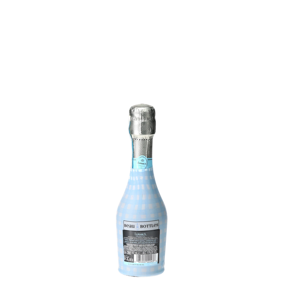 Beau Bottles Powder Blue Picnic Gingham - MINI Prosecco Collection - Set of 6 (Wraps Only)