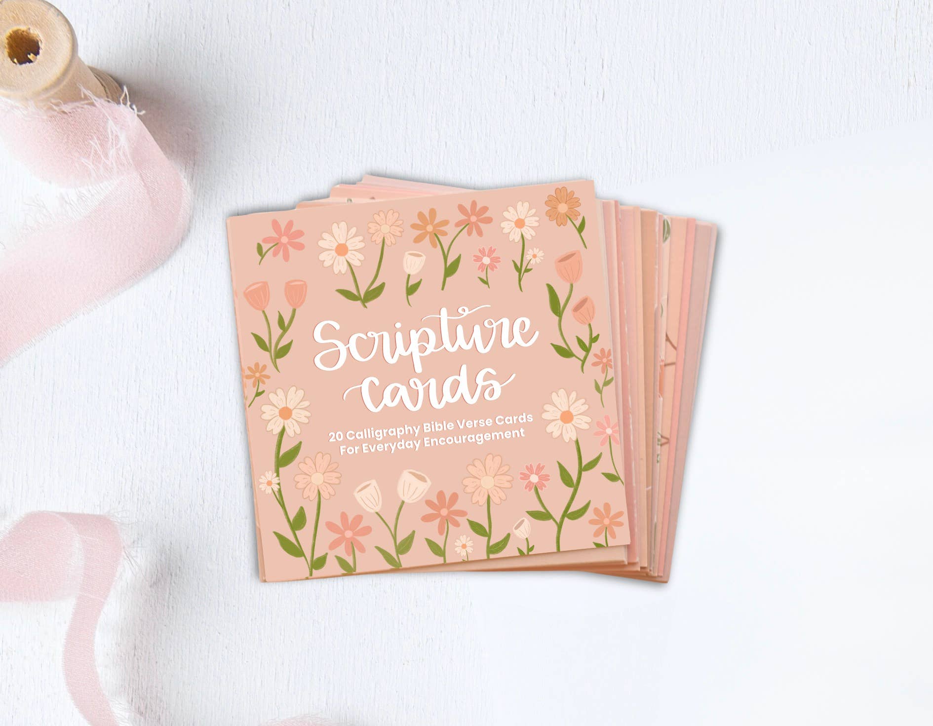Scripture Card Set - Calligraphy Bible Verse Card Set of 20