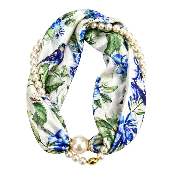 Luxe Pearl Scarf Necklace