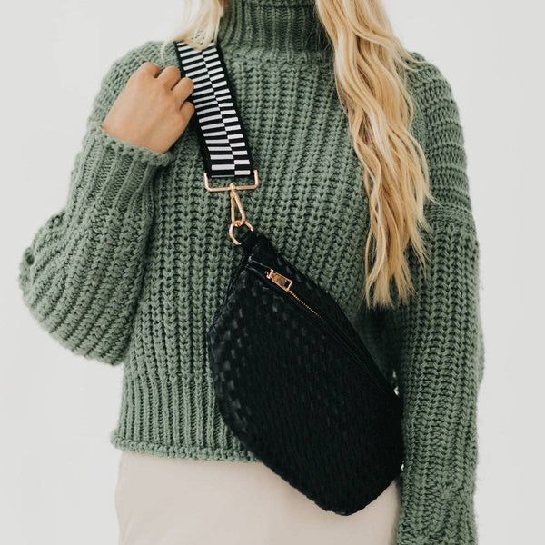 Westlyn Woven Bum Bag Metallic Gunmetal