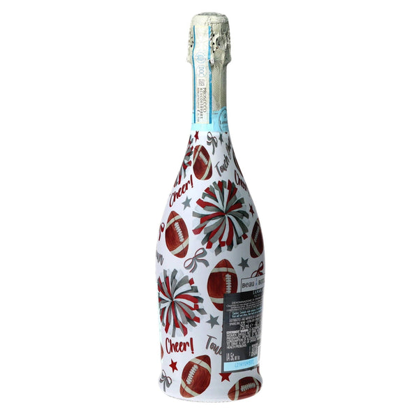 Crimson & Grey Game Day Prosecco Bottle Wrap