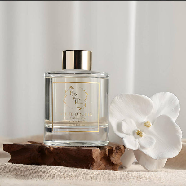 Golden Orchid Flower Diffuser Gift Set - White Orchid