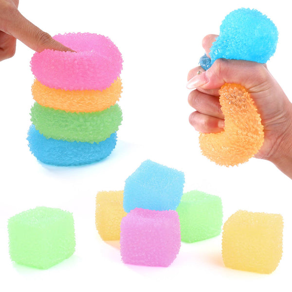 Squishy Squeeze Textured Cube