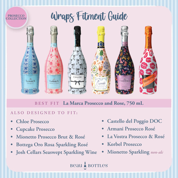 Crimson & Grey Game Day Prosecco Bottle Wrap