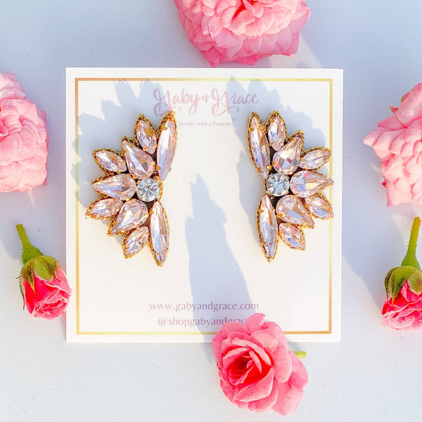 Lumiere Stud Earrings - Pink Blush