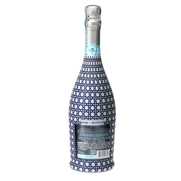 Beau Bottles Navy and White Cane - Prosecco Collection