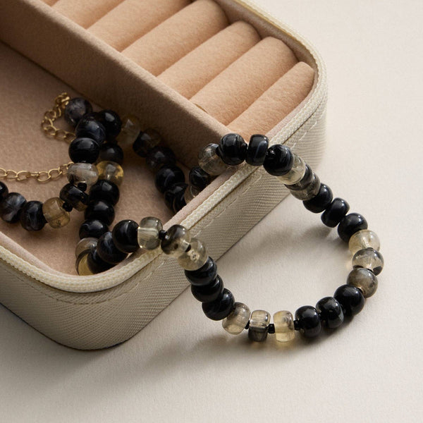 Beaded Necklace: Light Blue