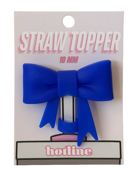 Large Bow Straw Toppers: Mint