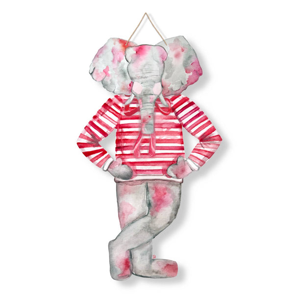 Red Elephant Door Hanger