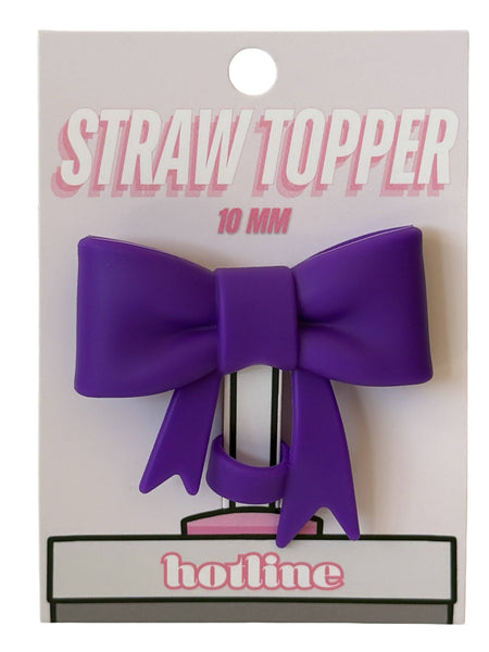 Large Bow Straw Toppers: Mint