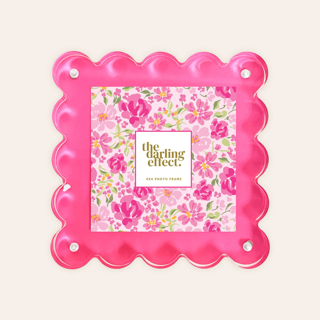 Square Scalloped Acrylic Frame - Thumbnail 4