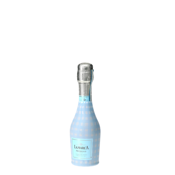Beau Bottles Powder Blue Picnic Gingham - MINI Prosecco Collection - Set of 6 (Wraps Only)