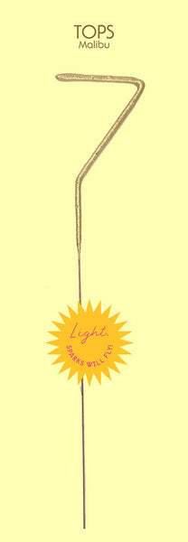 Grande 12" Gold Number Sparkler Wand Card - Singles: Number 4