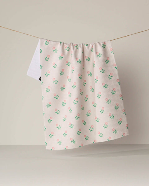 Lucky Blossom Tea Towel - Mahjong