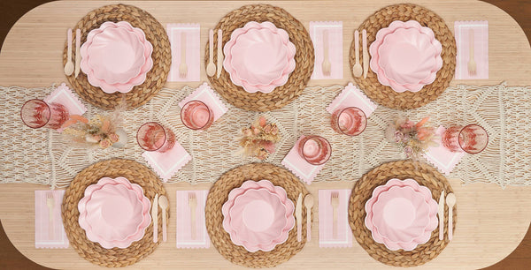 Simply Eco Compostable Bamboo Dinner Plate Blush/8pkg