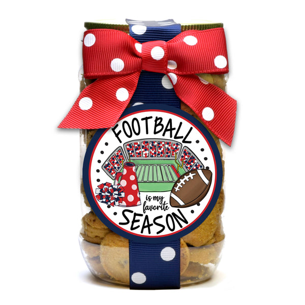 Cookie - Football - Pint Jars  : Chocolate Chip / Red & Black