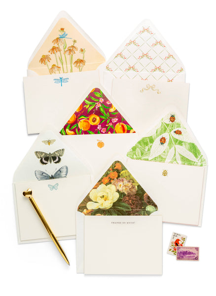 Bow | Fancy Pants Engraved Flat Notecards 