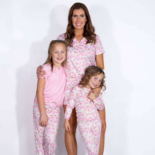 Girl's Tulip Fields Ruffle Sleep Pants   White/Multi   -Asst.: Medium (8-9)