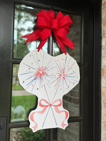 Patriotic Fireworks Door Hanger