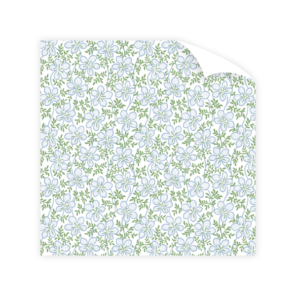 Ghost Blossom Blue Wrapping Paper Roll