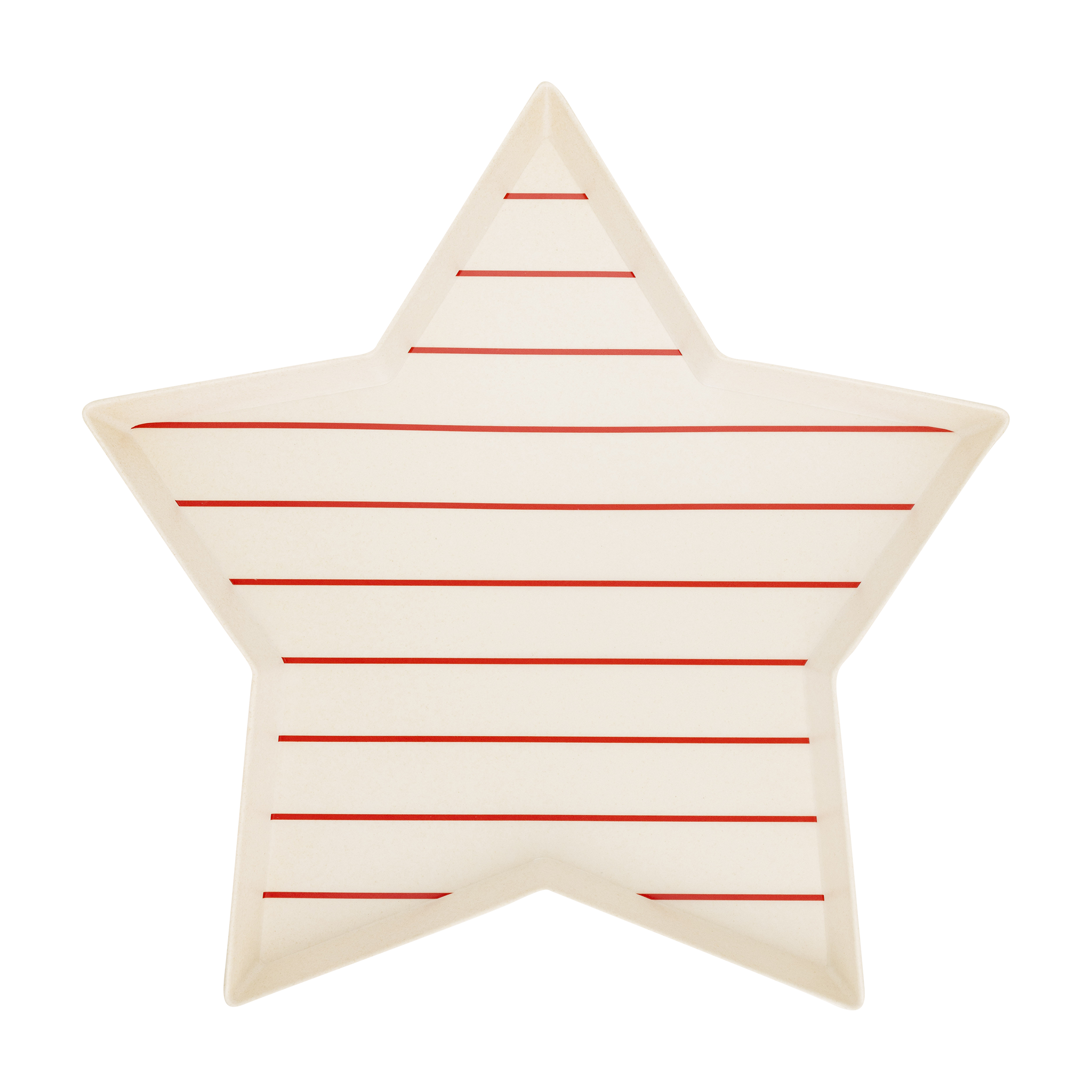 Hamptons Star Shaped Red Stripe Reusable Bamboo Tray