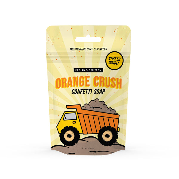 Kids Orange Crush Truck Shaped Bath Confetti