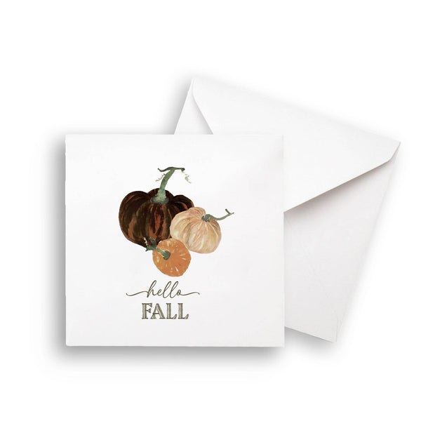 Mocha Pumpkins with Hello Fall: Dishtowel / -