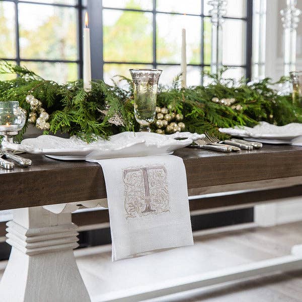 Monogram Assortment Linen Towel - Thumbnail 2