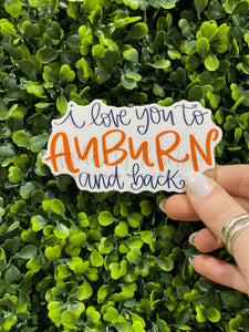 To Auburn And Back Sticker