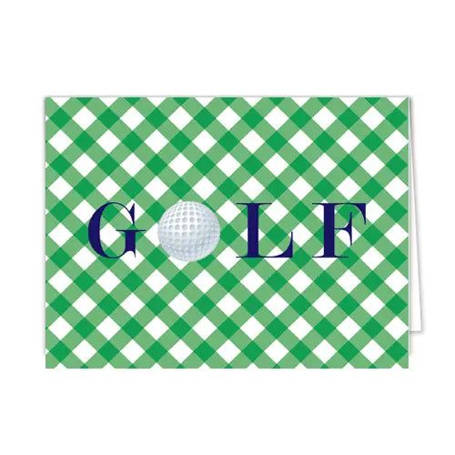 Gingham Golf Folded Notecards WH Hostess