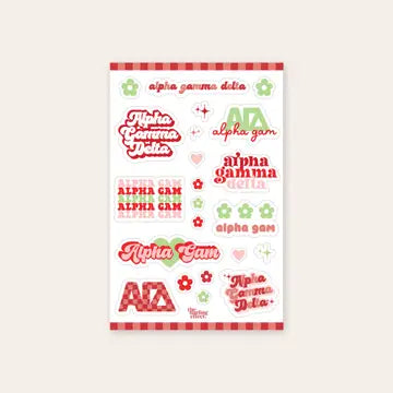Sorority Decal Sticker Sheets