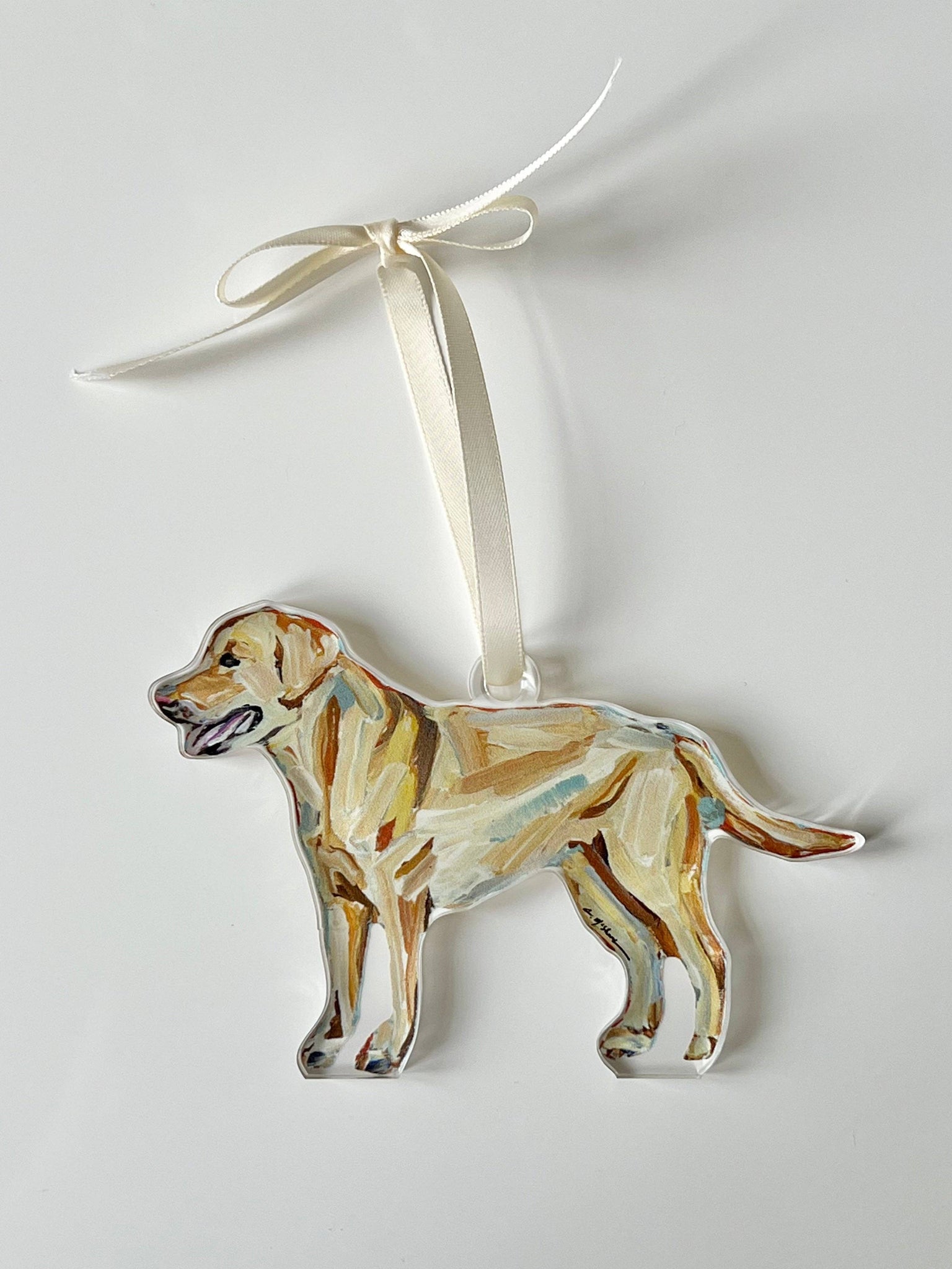 Yellow Lab Ornament Acrylic