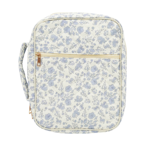 Quilted Bible Case for Women- Bible bag for Kids : Blue Floral