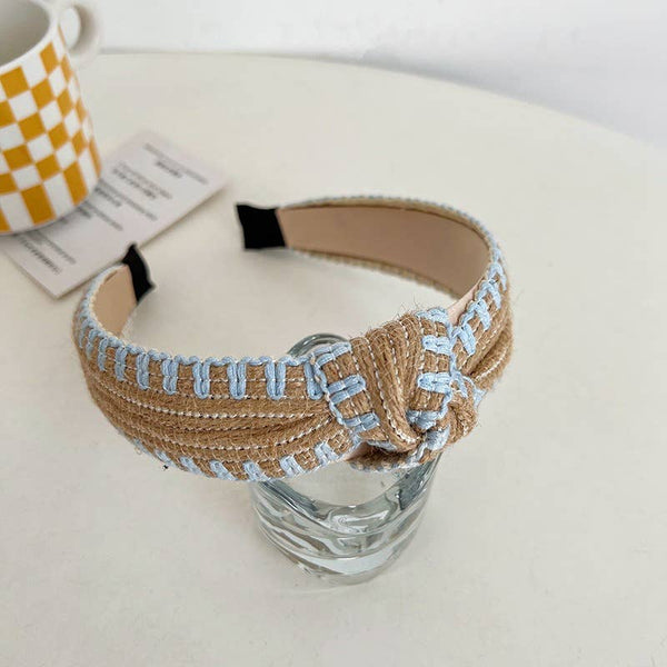 Woven Rattan Knot Headband: Assorted