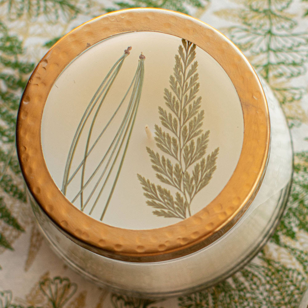 Forest Medium Pressed Floral Candle - Thumbnail 2