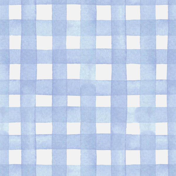 Beau Bottles Powder Blue Picnic Gingham - MINI Prosecco Collection - Set of 6 (Wraps Only)